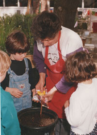 Carolyn with children